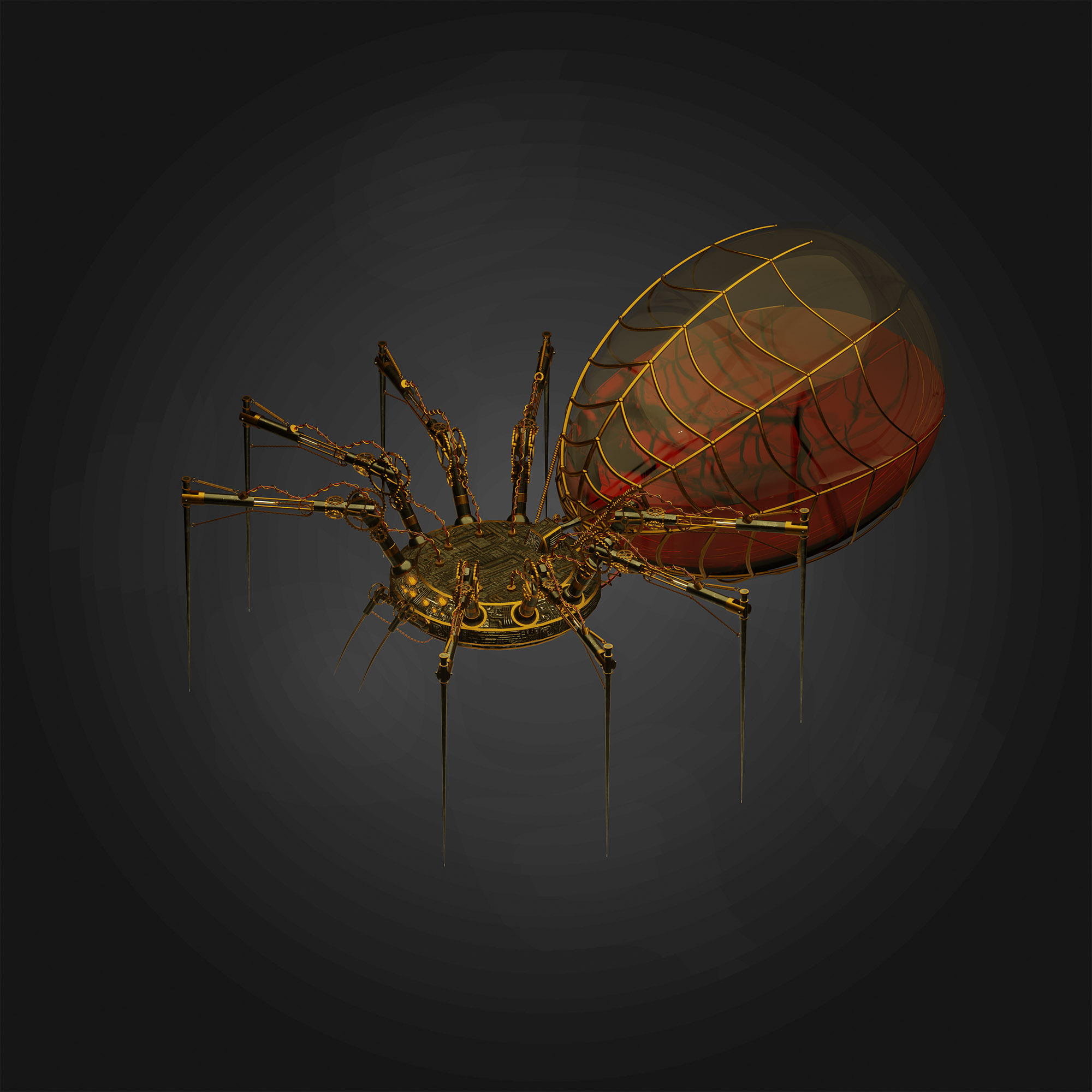 Steampunk Spider Isometric